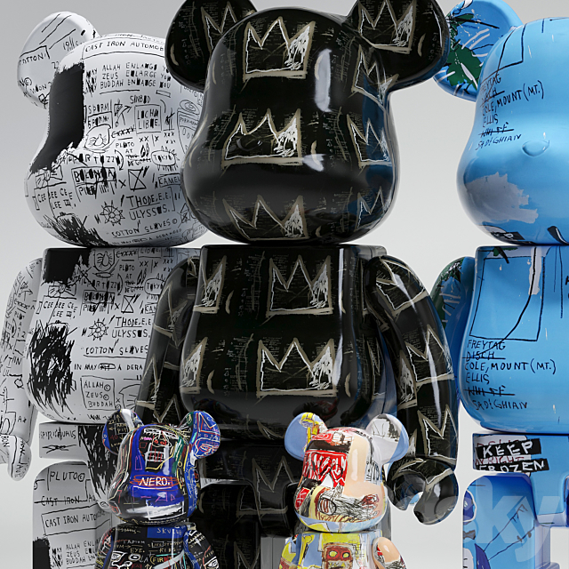 Bearbrick_Basquiat ART 2 3DSMax File - thumbnail 2