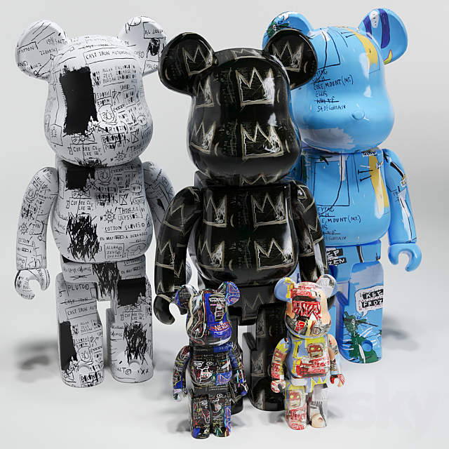 Bearbrick_Basquiat ART 2 3DSMax File - thumbnail 3