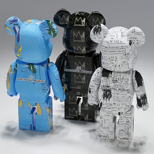 Bearbrick_Basquiat ART 2 3DSMax File - thumbnail 5