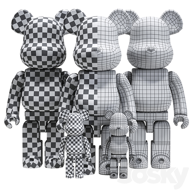 Bearbrick_Basquiat ART 2 3DSMax File - thumbnail 6