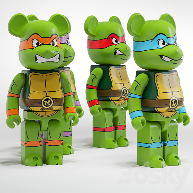 Bearbrick_Ninja Turtles 3DSMax File - thumbnail 3