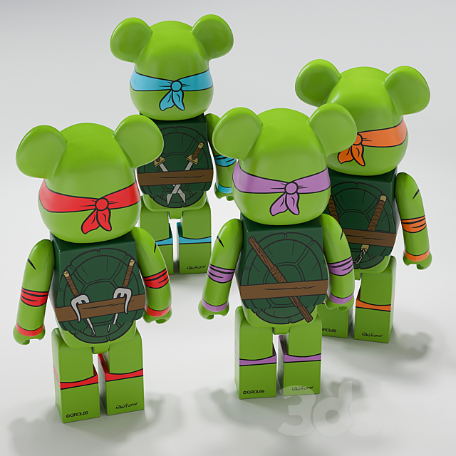 Bearbrick_Ninja Turtles 3DSMax File - thumbnail 5