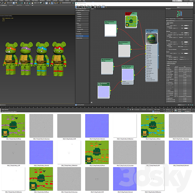 Bearbrick_Ninja Turtles 3DSMax File - thumbnail 7