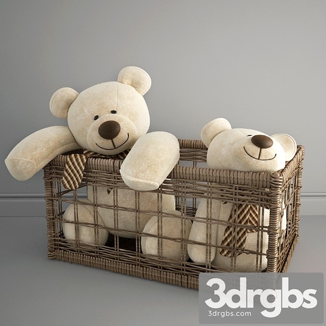 Bears in a Basket 3dsmax Download - thumbnail 1