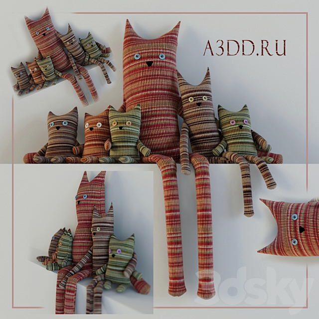 Cats knitted 3ds Max - thumbnail 1