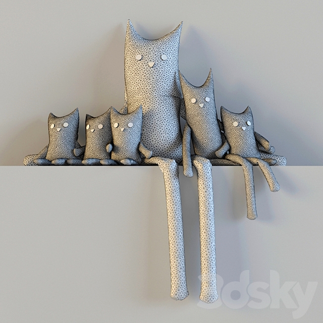 Cats knitted 3ds Max - thumbnail 3