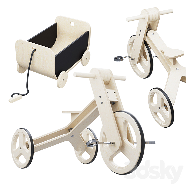 children bicycle 3DS Max Model - thumbnail 3