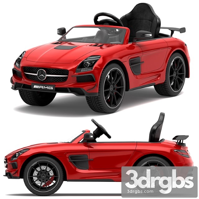 Children Electric Car Mercedes Benz SLS AMG 3dsmax Download - thumbnail 1