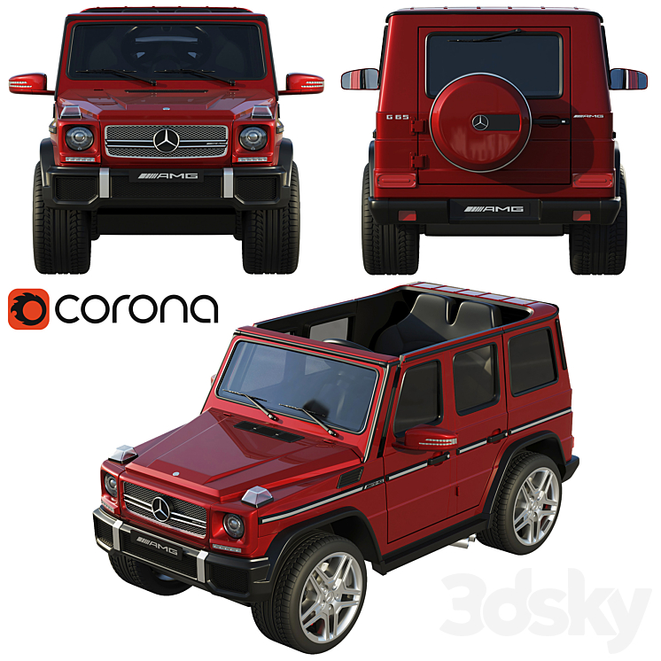 Children’s electric car Mercedes-Benz G65 AMG 3DS Max - thumbnail 1