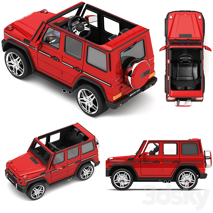 Children's electric car Mercedes-Benz G65 AMG 3DS Max - thumbnail 2