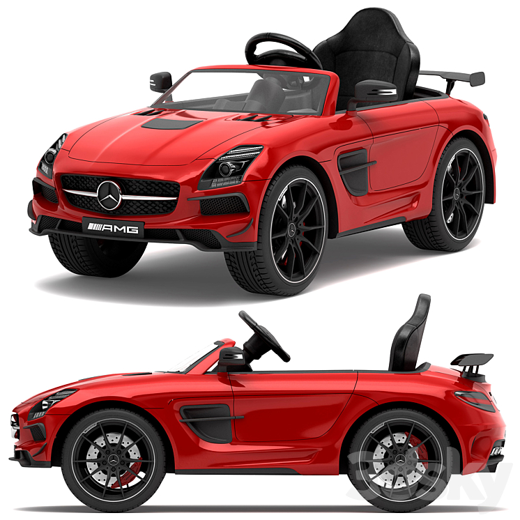 Children's electric car Mercedes-Benz SLS AMG 3DS Max - thumbnail 1