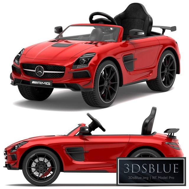 Children's electric car Mercedes-Benz SLS AMG 3DS Max - thumbnail 3