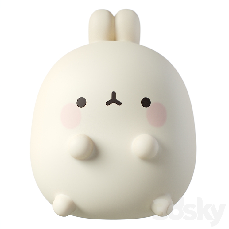 Children’s plastic toy Millimages Molang 3DS Max Model - thumbnail 1