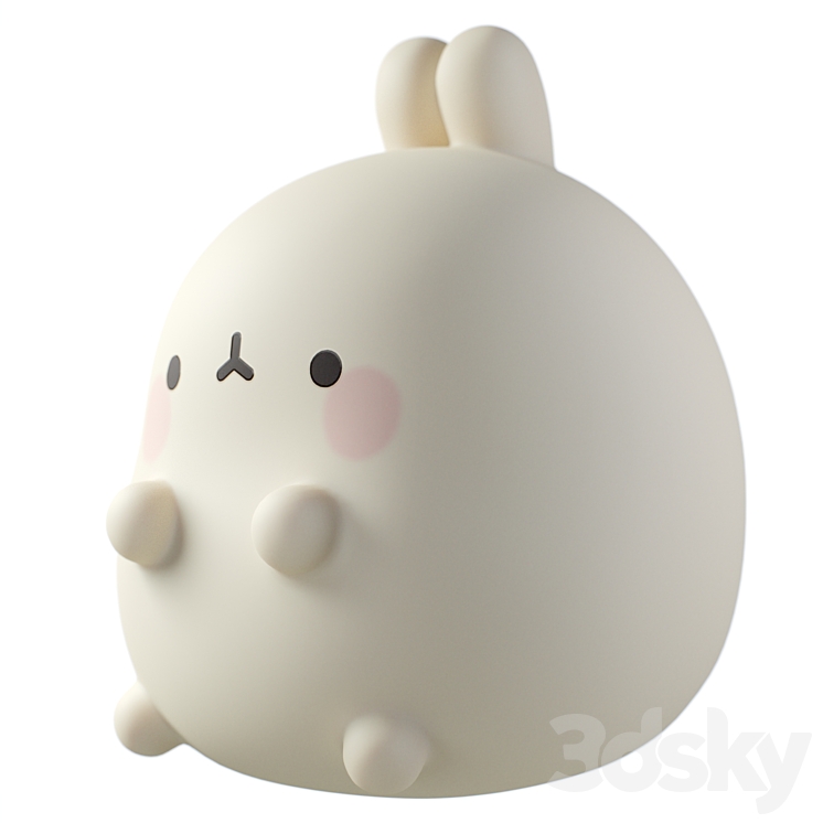 Children’s plastic toy Millimages Molang 3DS Max Model - thumbnail 2