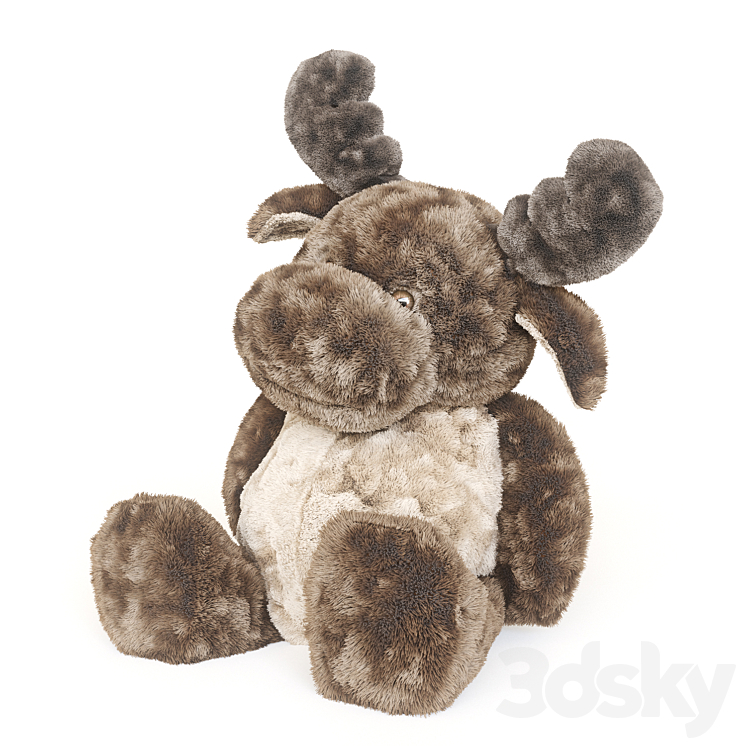 Children's toy plush elk. 3DS Max - thumbnail 1