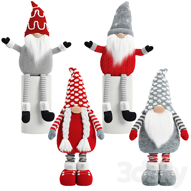 christmas gnomes 3ds Max - thumbnail 1