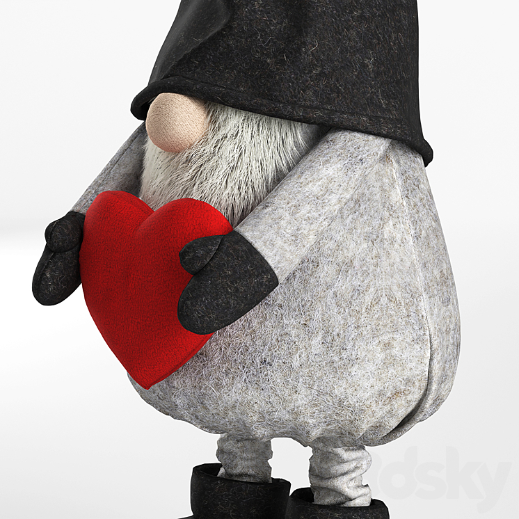 Christmas soft toy Gnome 02 3DS Max - thumbnail 2