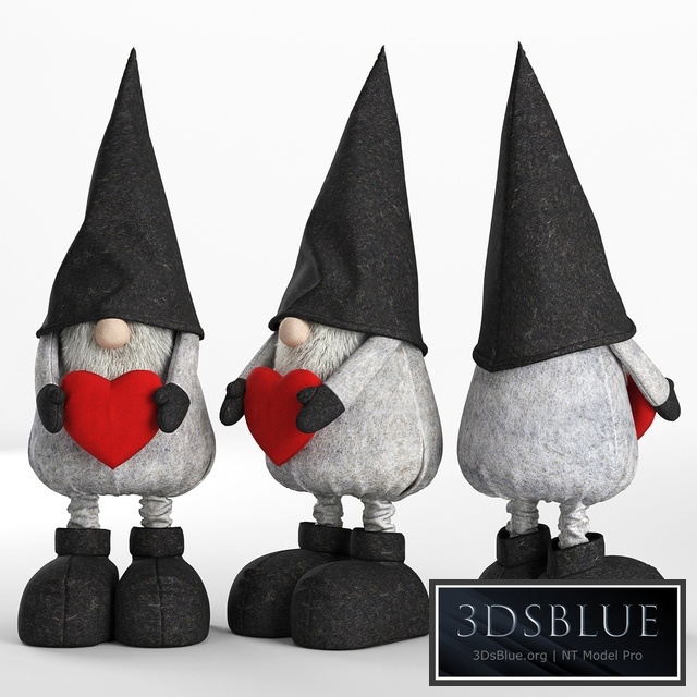 Christmas soft toy Gnome 02 3DS Max - thumbnail 3