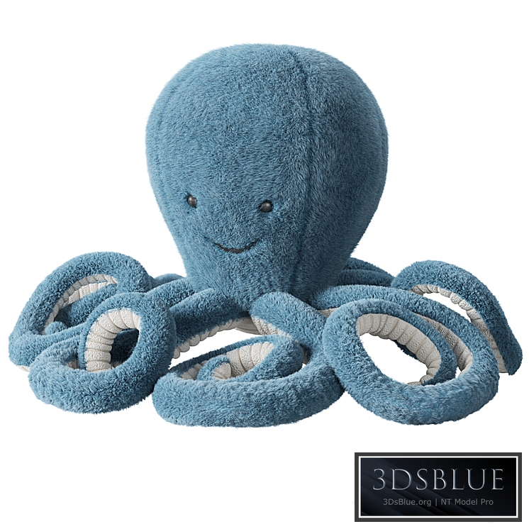 Crate & Kids Jellycat Storm Octopus Large 3DS Max - thumbnail 3