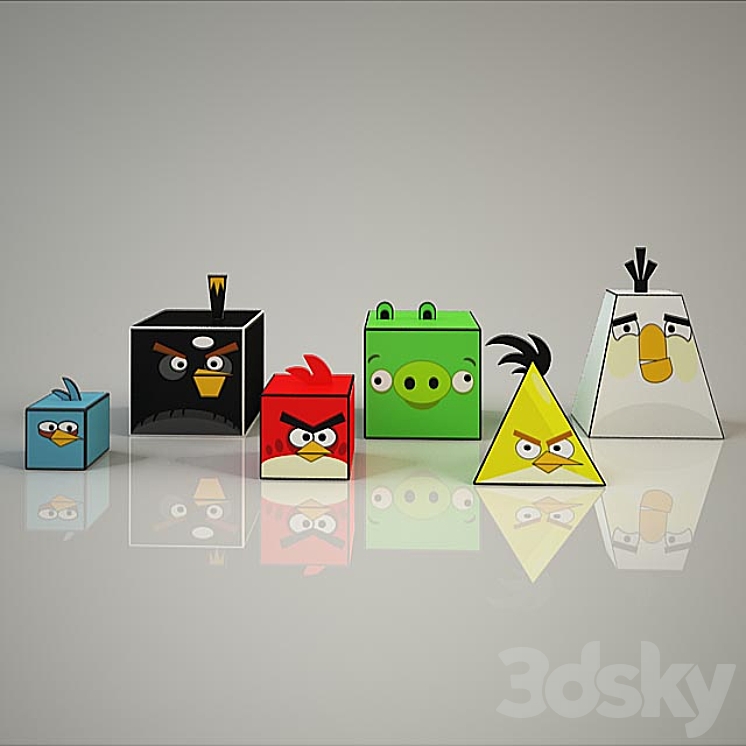 Cubeecraft – Angry Birds 3DS Max - thumbnail 1