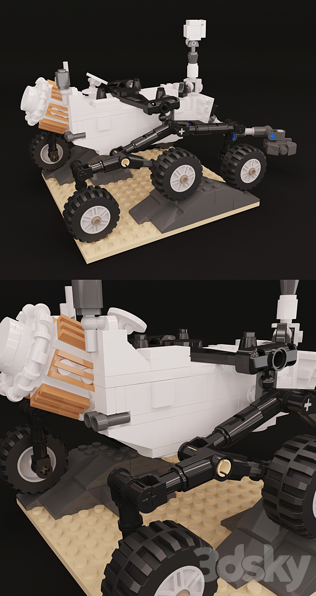 Curiosity LEGO 3DS Max Model - thumbnail 2