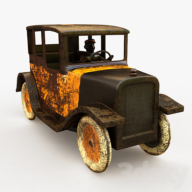 Decorative antique toy taxi 3DSMax File - thumbnail 1