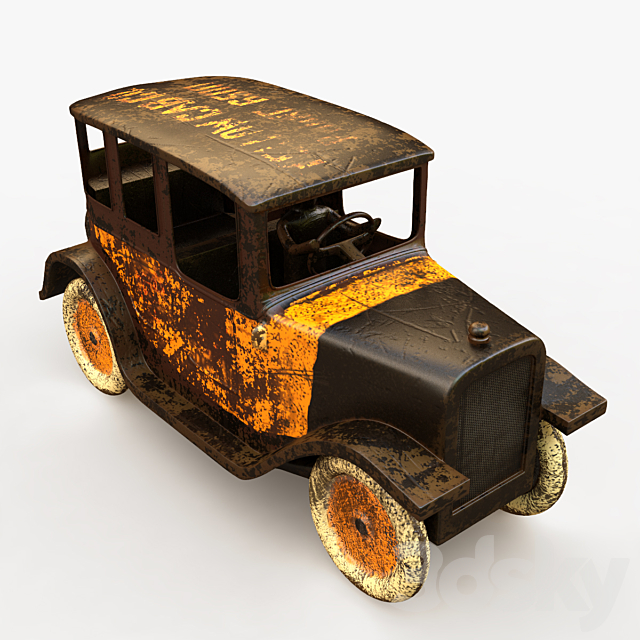 Decorative antique toy taxi 3DSMax File - thumbnail 2