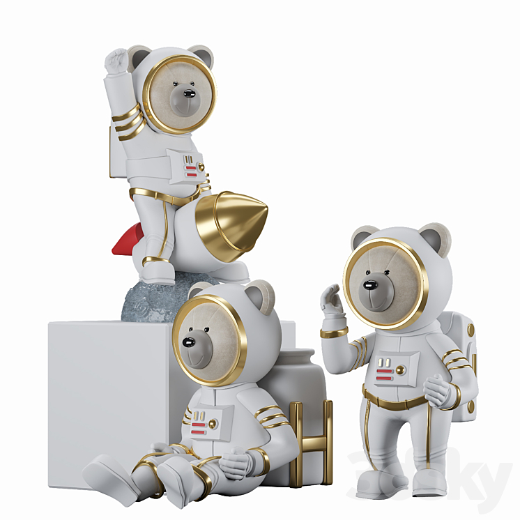 Decorative Astronaut 3DS Max - thumbnail 1