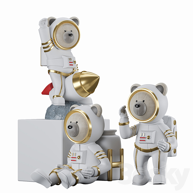 Decorative Astronaut 3DSMax File - thumbnail 1