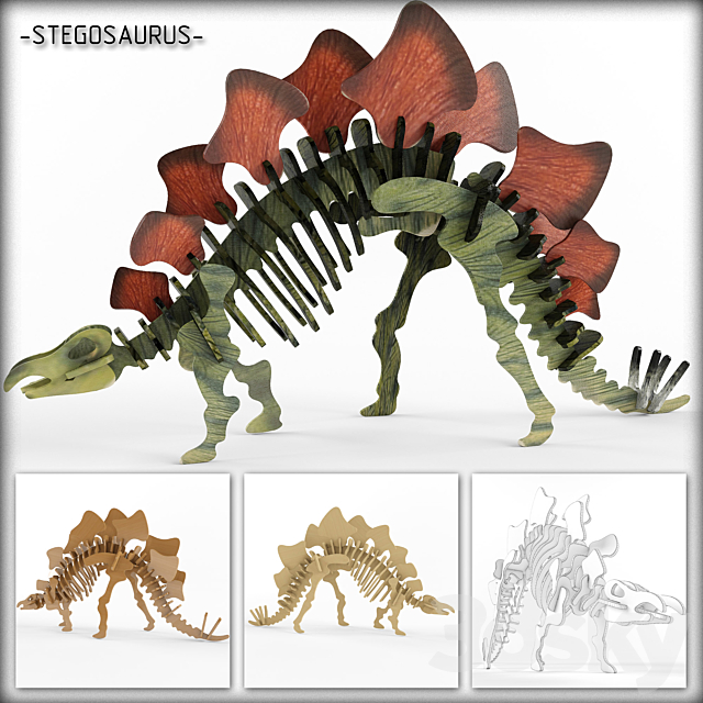 Designer “Stegosaur” 3DSMax File - thumbnail 1