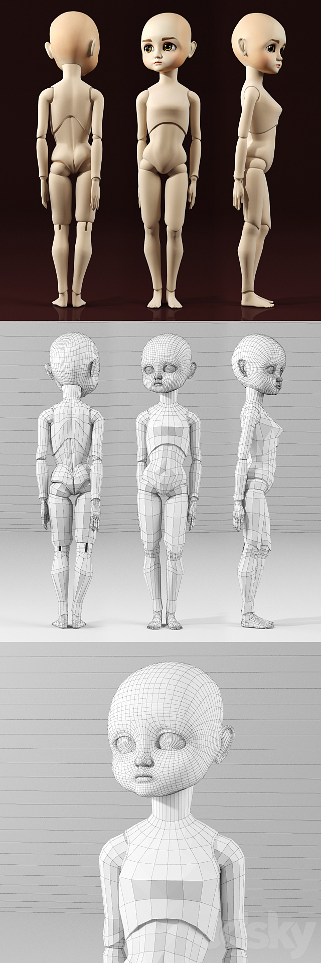 Dina doll Subberjean 3DSMax File - thumbnail 3