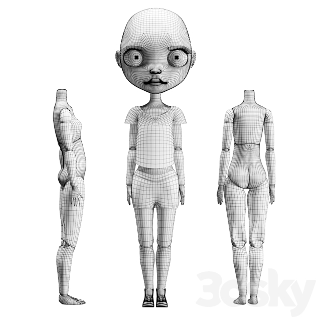 Doll 2 3DSMax File - thumbnail 3