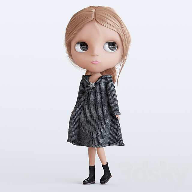 Doll Maroussia 3DS Max Model - thumbnail 2