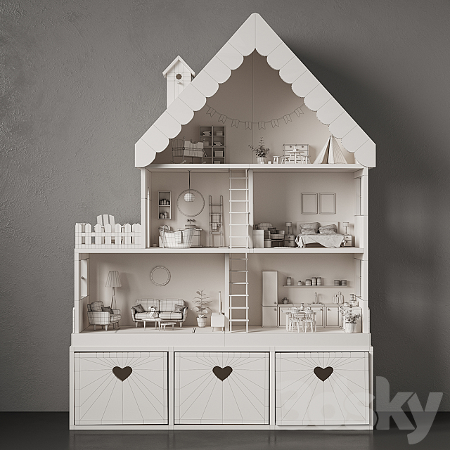 Dollhouse 3DS Max Model - thumbnail 4