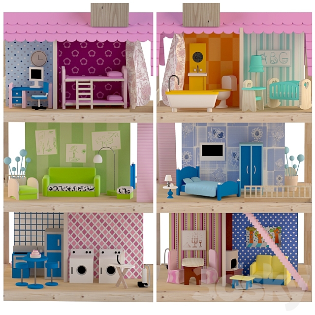 Dollhouse 3DSMax File - thumbnail 2