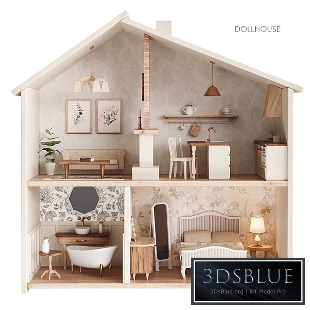 Dollhouse Retro 3DS Max - thumbnail 3