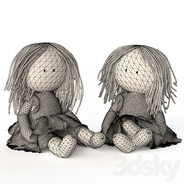 Dolls Textile (Textile doll) 3DSMax File - thumbnail 2