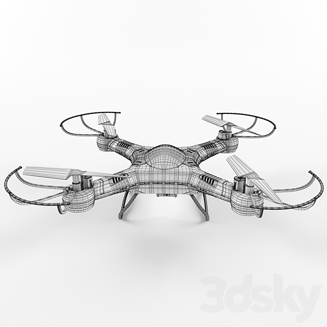 Drone JJRC H8C 3DSMax File - thumbnail 2