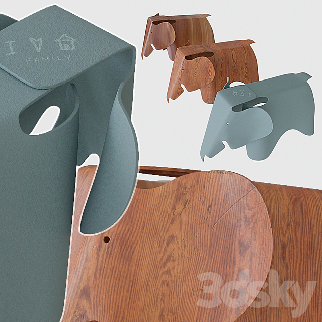 Eames elephant 3DS Max Model - thumbnail 2