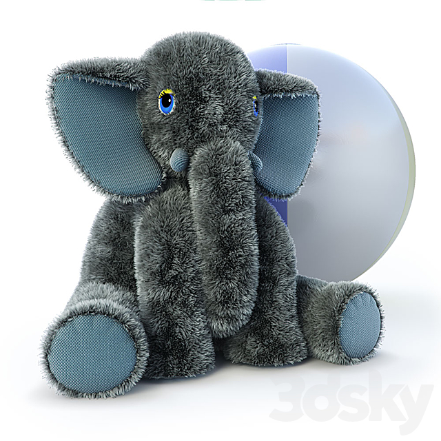 elephant & ball 3DS Max Model - thumbnail 1