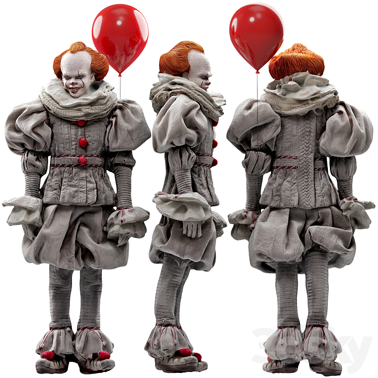 figures INART Pennywise IT 3DS Max - thumbnail 1