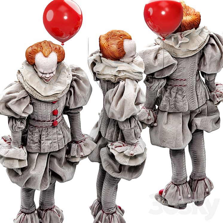 figures INART Pennywise IT 3DS Max - thumbnail 2