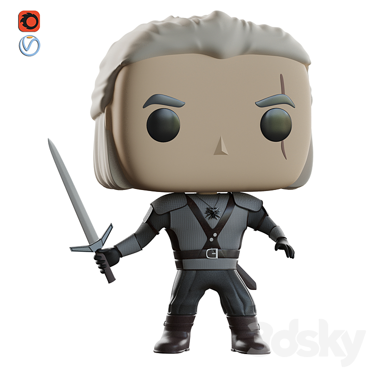 Figurine The Witcher Funko Pop 3DS Max - thumbnail 1