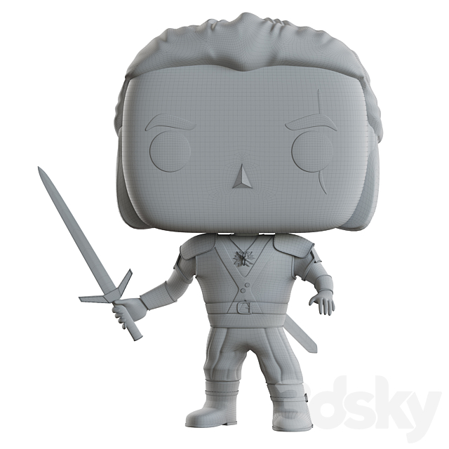 Figurine The Witcher Funko Pop 3DSMax File - thumbnail 5