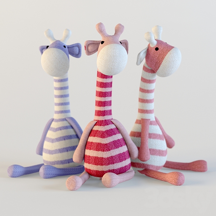 Giraffes textile 3DS Max - thumbnail 2