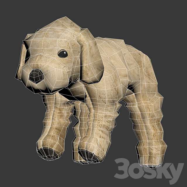 GOSIG GOLDEN Soft toy dog golden retriever 3DS Max Model - thumbnail 5