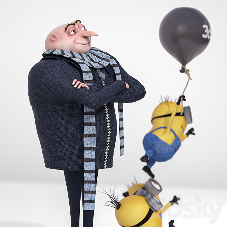 Gru and Minions 3DS Max - thumbnail 2