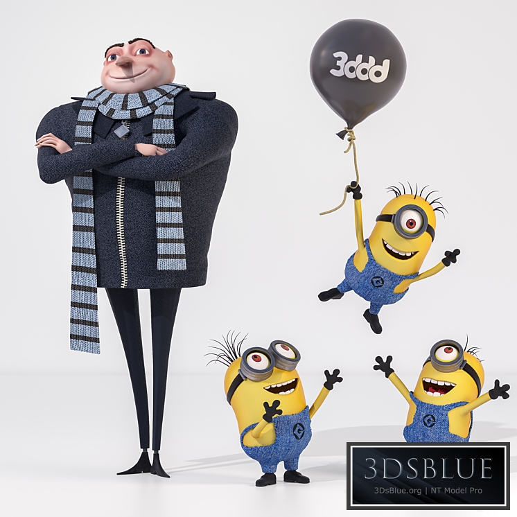 Gru and Minions 3DS Max - thumbnail 3