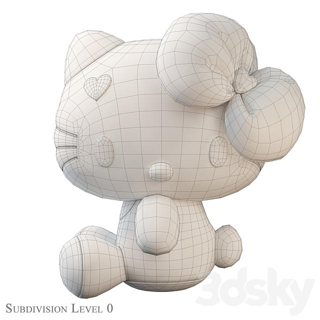 Hello Kitty Toy 3DS Max Model - thumbnail 2