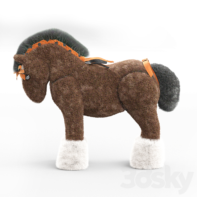 Hermes Hermy horse doll 3DSMax File - thumbnail 2